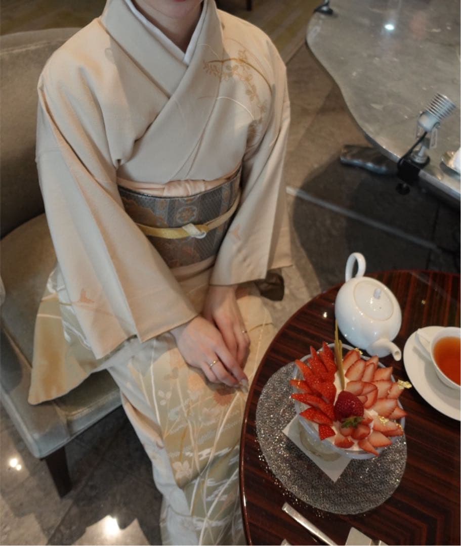 フルセット　訪問着　着物　帯　帯締め帯揚げ　七五三　結婚式