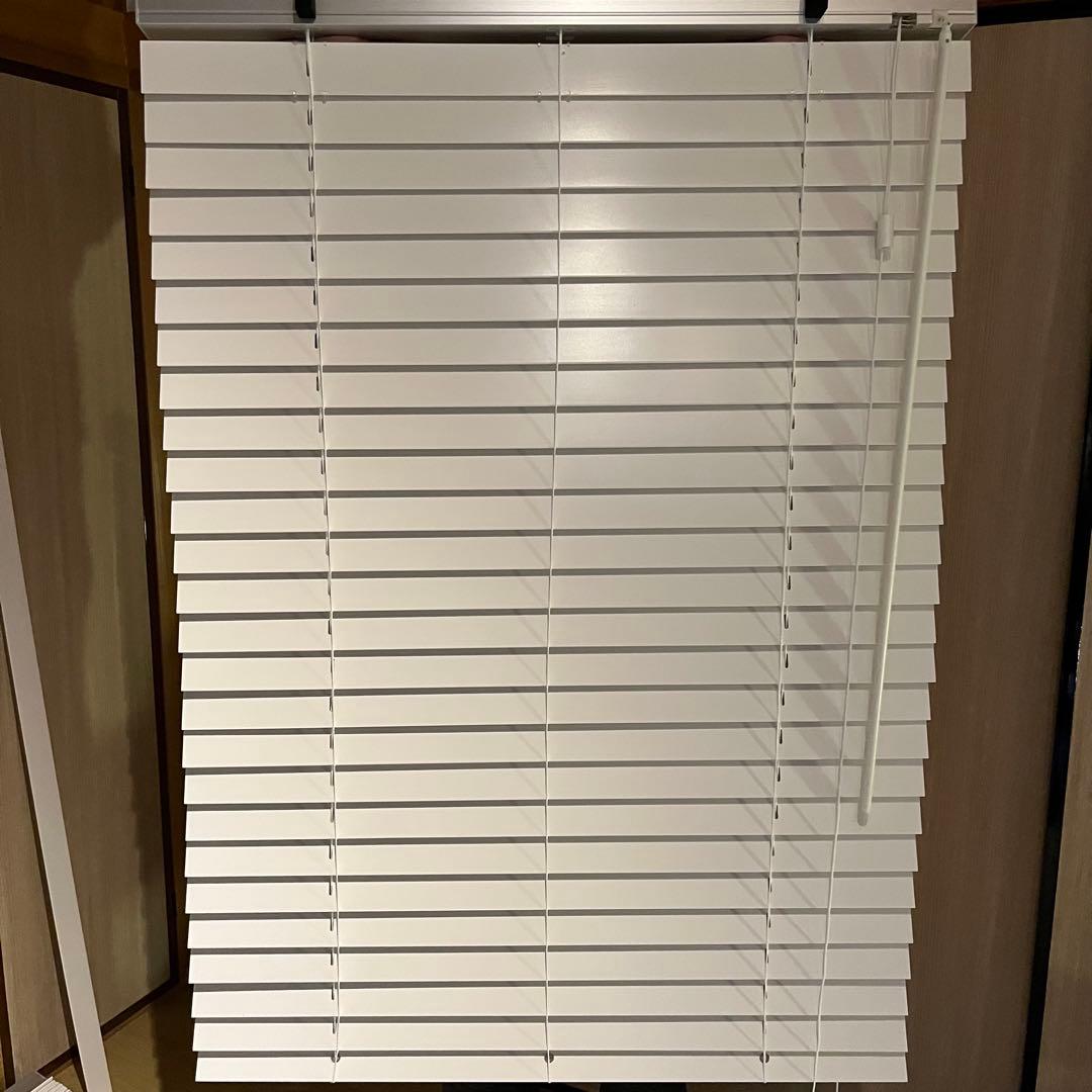 無印良品 木製ブラインド 2枚1組 幅166cm/丈116cm オフ白 TOSO