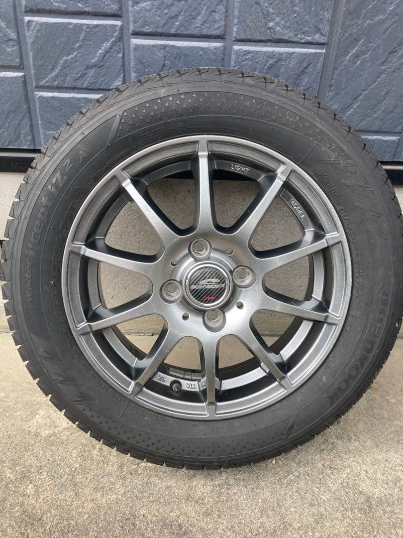 165/65/14インチ スタッドレスホイールセット Hankook 出品1