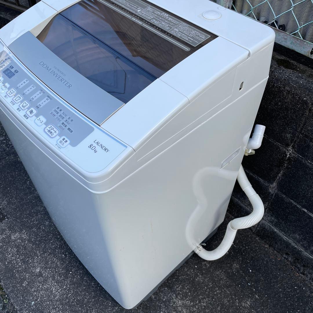 AQUA 縦型洗濯機 AQW-V800C(W) 8.0kg 2014年製