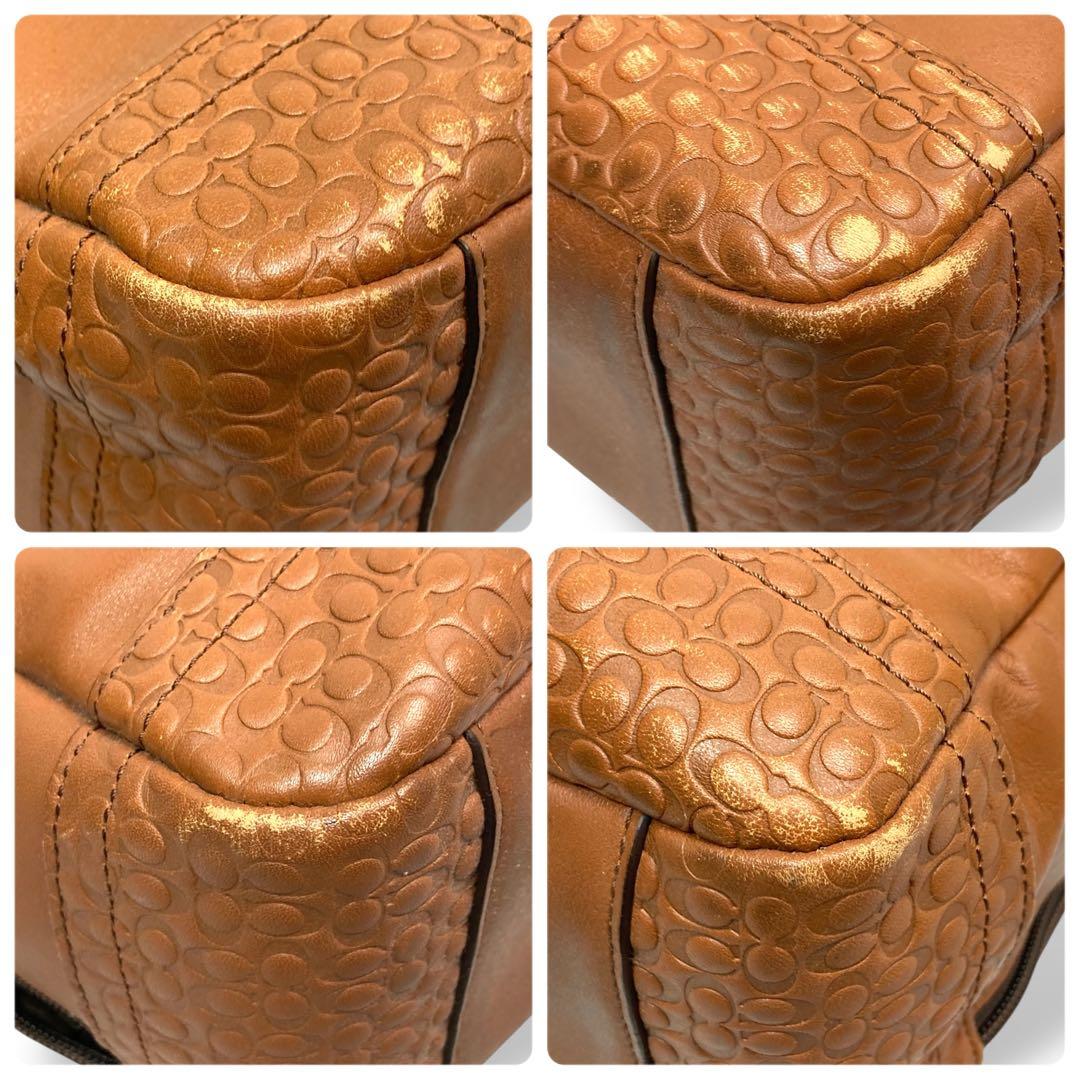 Coach コーチ　ビジネスバッグ　レザー　ブラウン シグネチャー　F70550