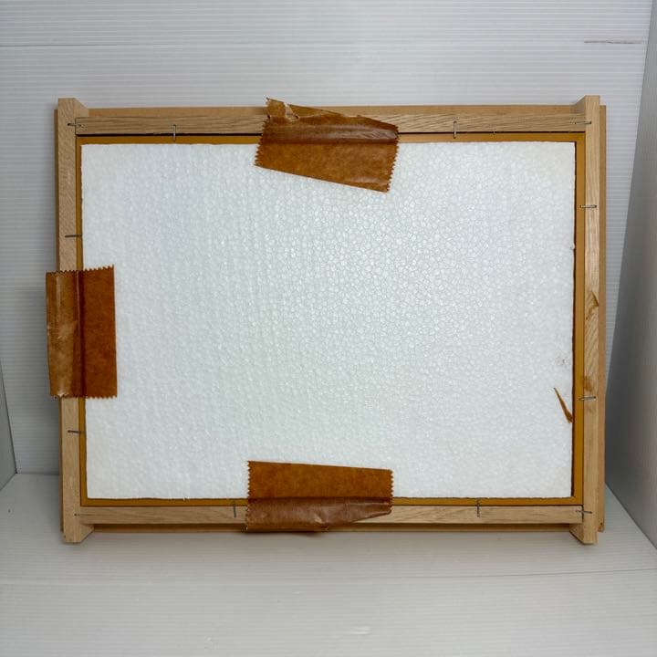 望月一雄作 陶板画 「落書き」 九谷焼 絵画 額装