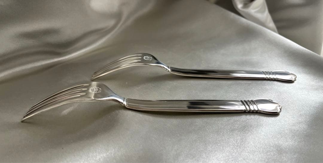 【未使用】純銀★稀少品　ロイヤルコペンハーゲン　ストロイエ　ディナーフォーク