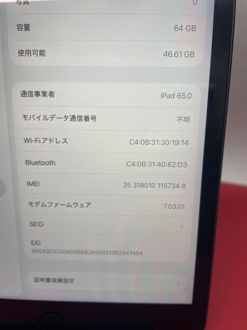 iPad mini (第5世代) 64GB スペースグレー(セルラーモデル)