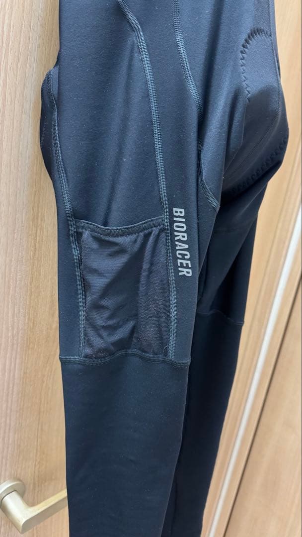 BIORACER ビブタイツ ブラック ポケット付き