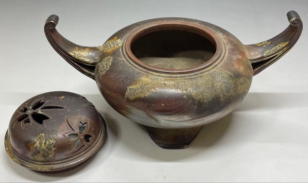 備前焼　香炉　在銘　作家作品　C8558