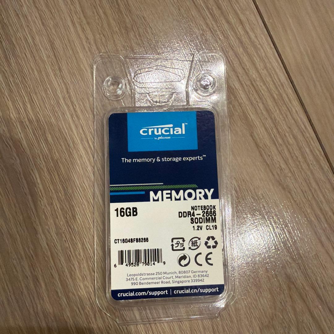 h*e様 美品　Crucial DDR4 SO-DIMM 2666MHz 16G